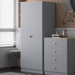 FWStyle Esher 2 Door Grey Oak Wardrobe
