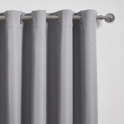 Divante Hoxton Blackout Silver Eyelet Curtains 229 x 229cm - thumbnail 3