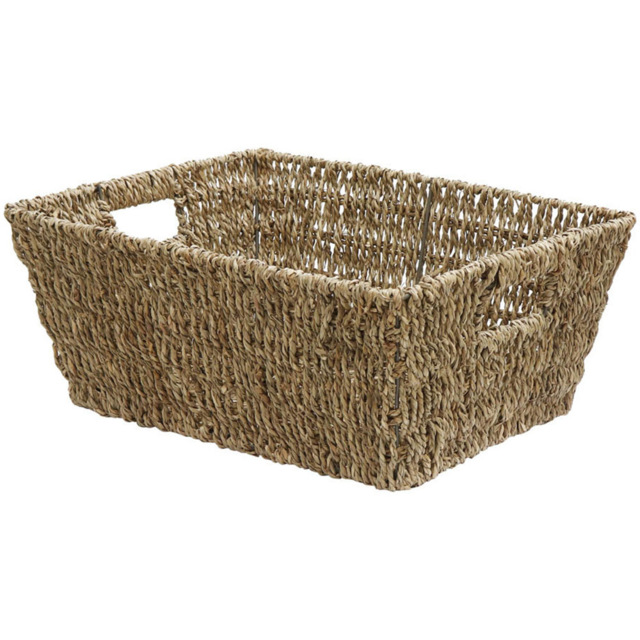 JVL 14L Seagrass Rectangular Storage Basket - image 1
