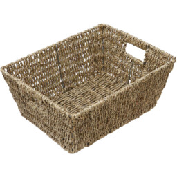 JVL 14L Seagrass Rectangular Storage Basket - thumbnail 3
