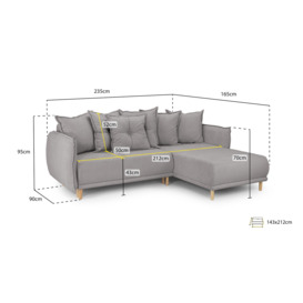 Gale Sofabed Beige Universal Corner - thumbnail 3
