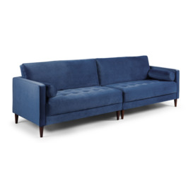 Harper Sofa Plush Blue 4 Seater