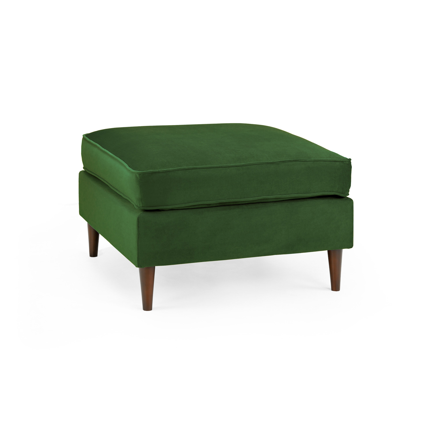 Harper Sofa Plush Green Footstool - image 1