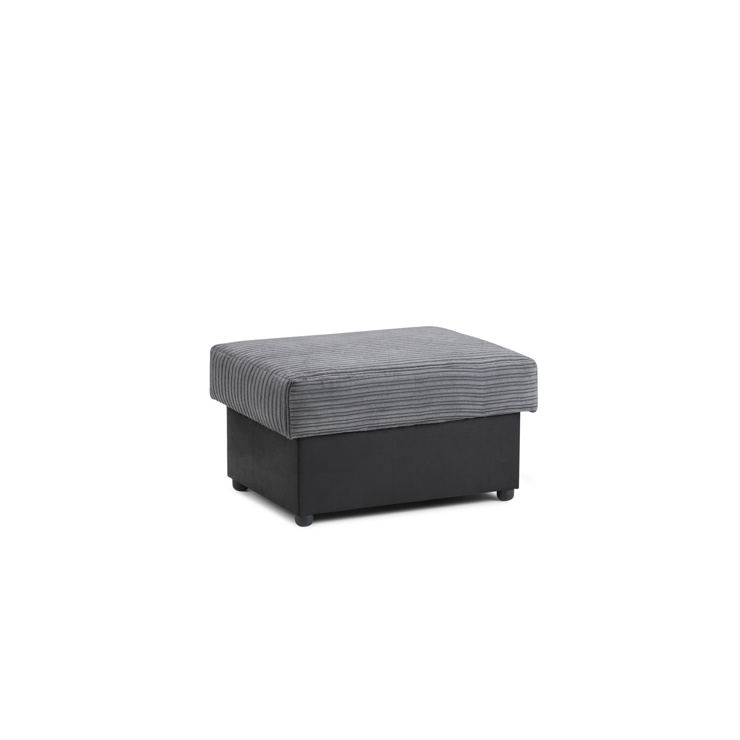 Logan Sofa Black/Grey Footstool - image 1