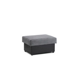 Logan Sofa Black/Grey Footstool