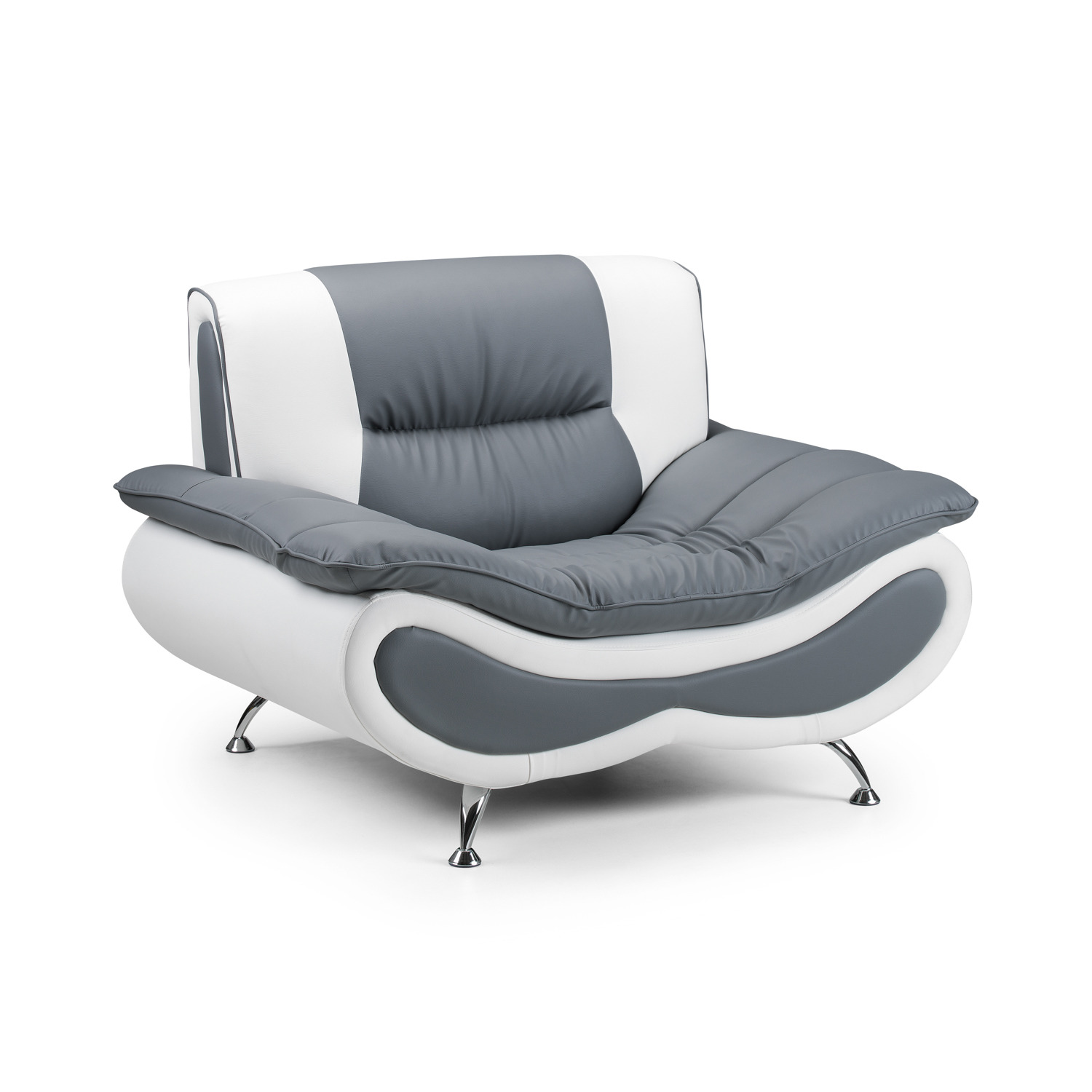 Napoli Sofa White/Grey Armchair - image 1