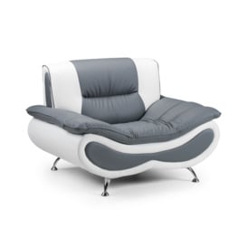 Napoli Sofa White/Grey Armchair - thumbnail 1