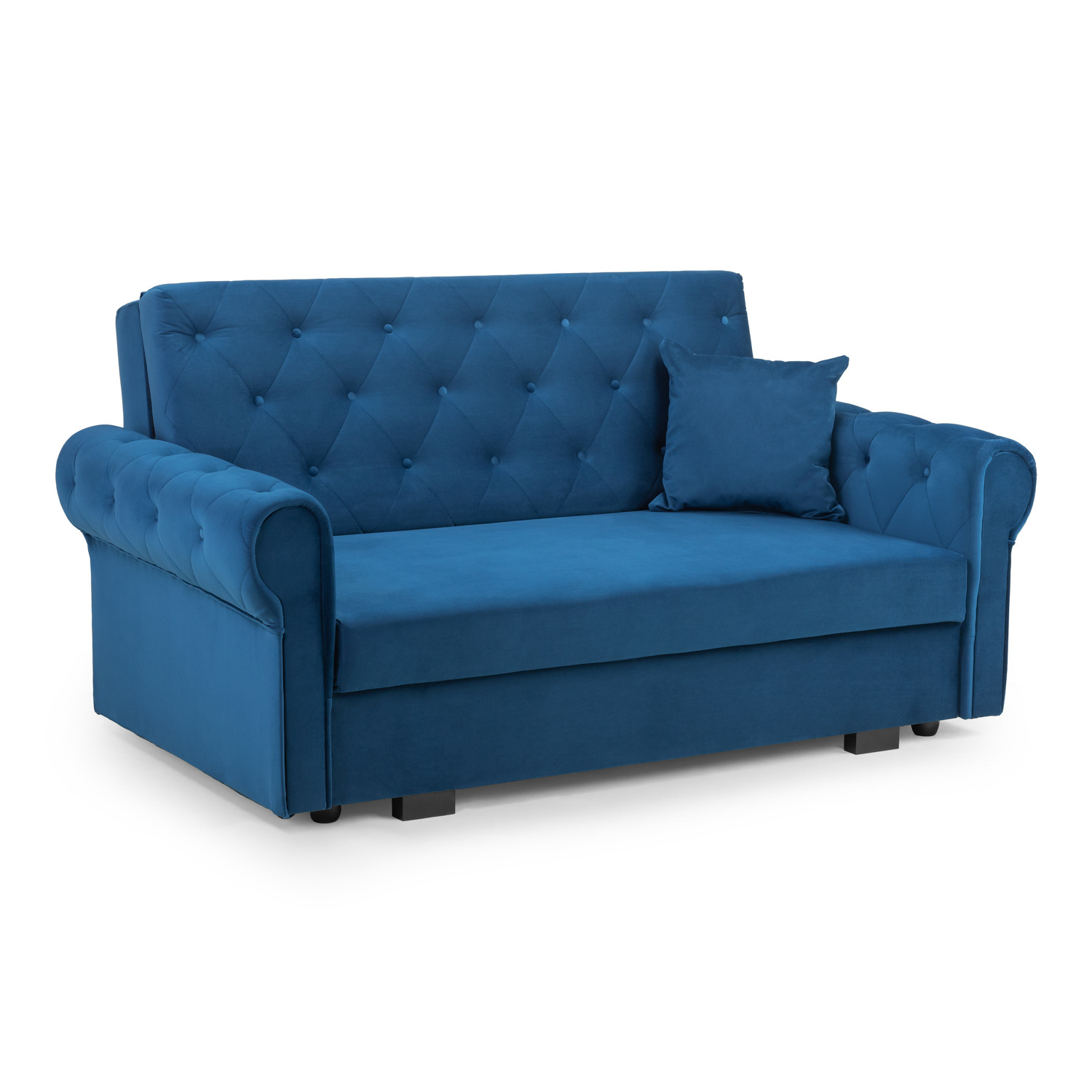 Rosalind Sofabed Plush Blue 2 Seater - image 1