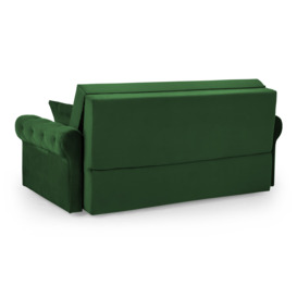 Rosalind Sofabed Plush Green 3 Seater - thumbnail 2