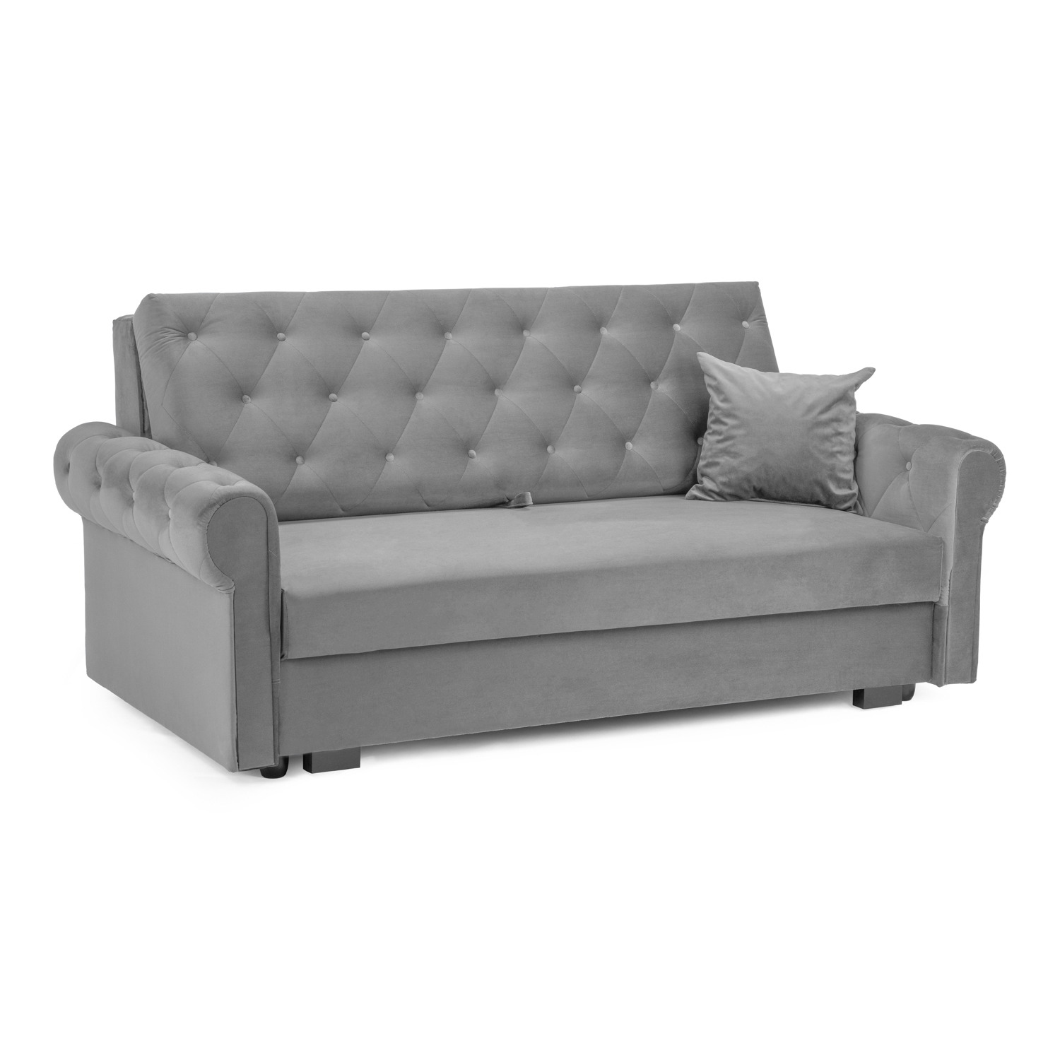 Rosalind Sofabed Plush Grey 3 Seater - image 1