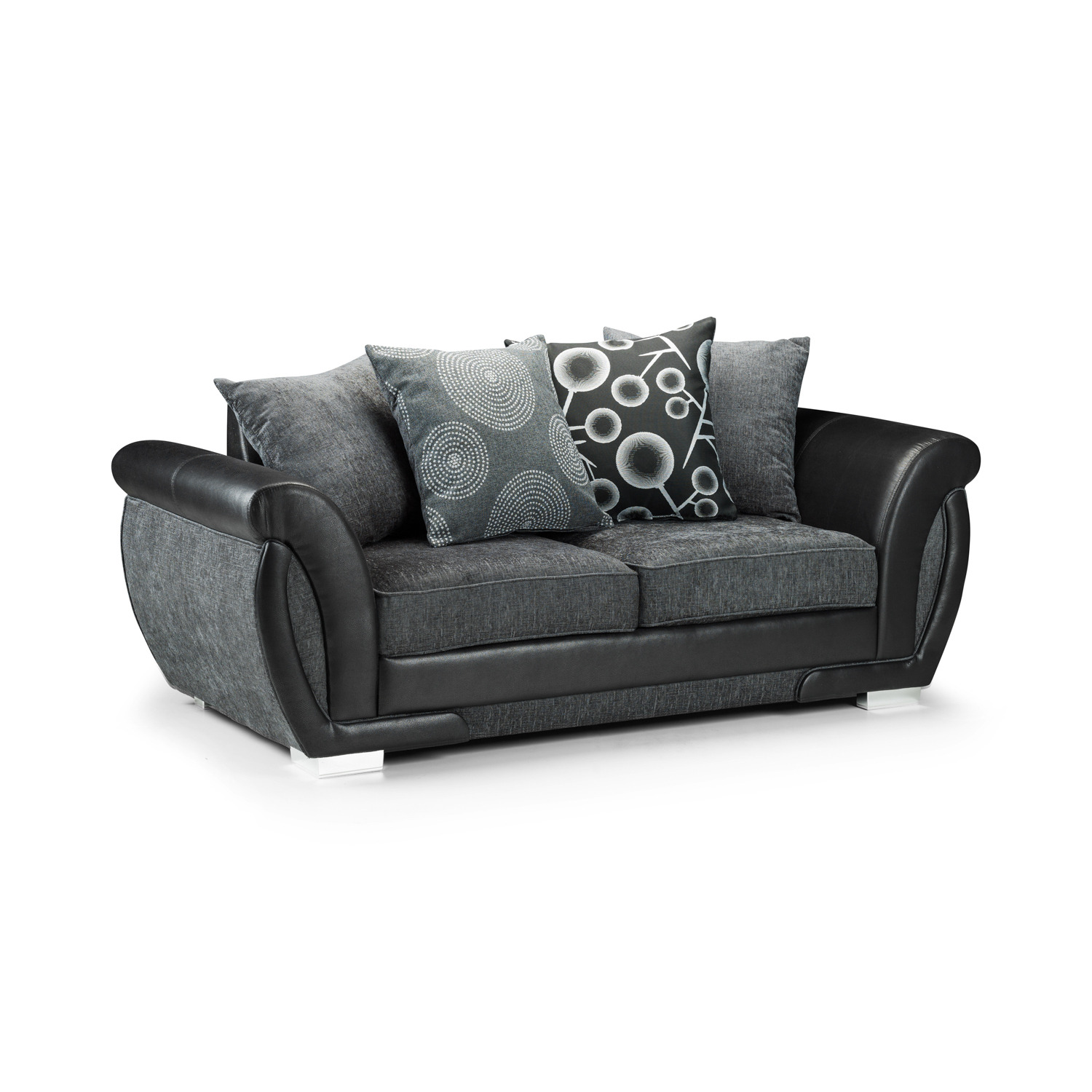 Shannon Sofa Black/Grey 3 Seater
