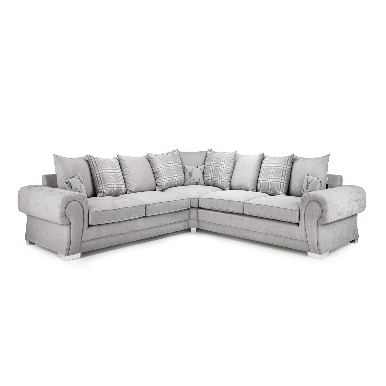 Verona Scatterback Sofabed Grey Large Corner - image 1