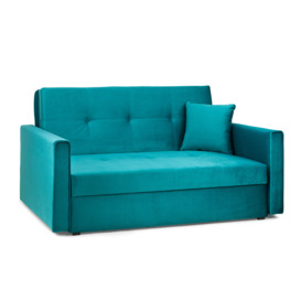 Viva Sofabed Plush Teal 2 Seater