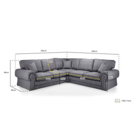 Wilcot Sofabed Grey Large Corner - thumbnail 3