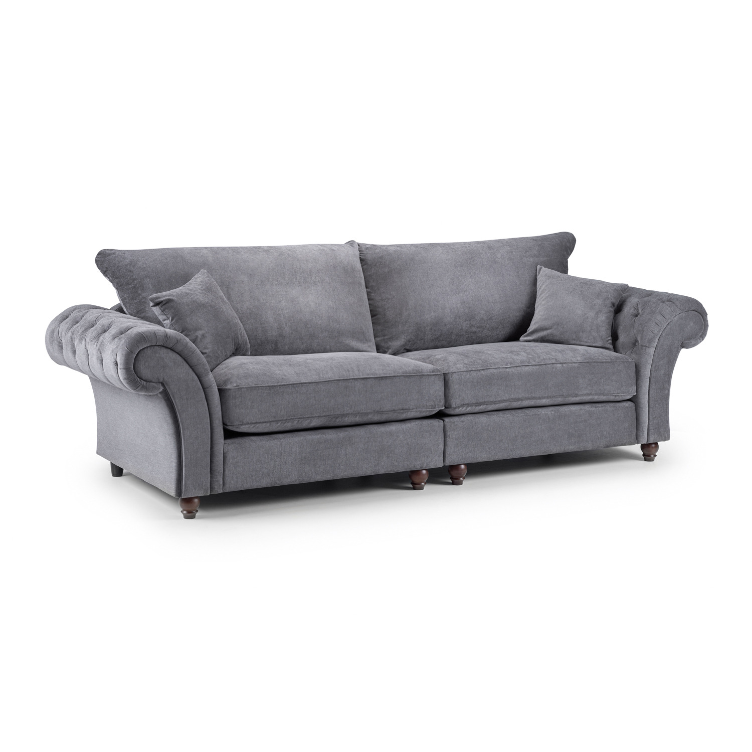 Windsor Fullback Sofa Grey 4 Seater - image 1