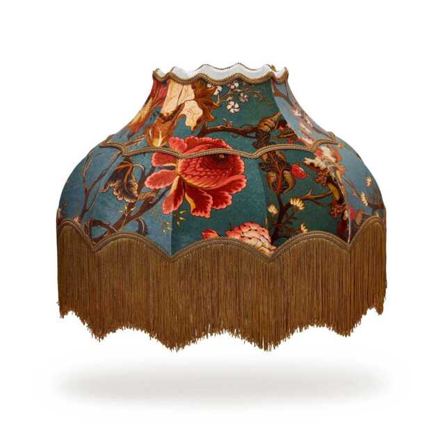 ARTEMIS Velvet Isabella Lampshade - Petrol