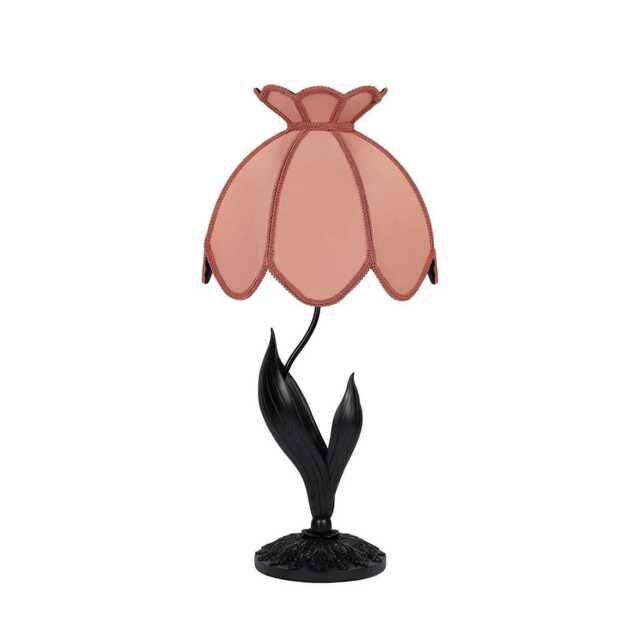 GALANTHUS Tourmaline Table Lampshade with FLORIS Noir Lampstand