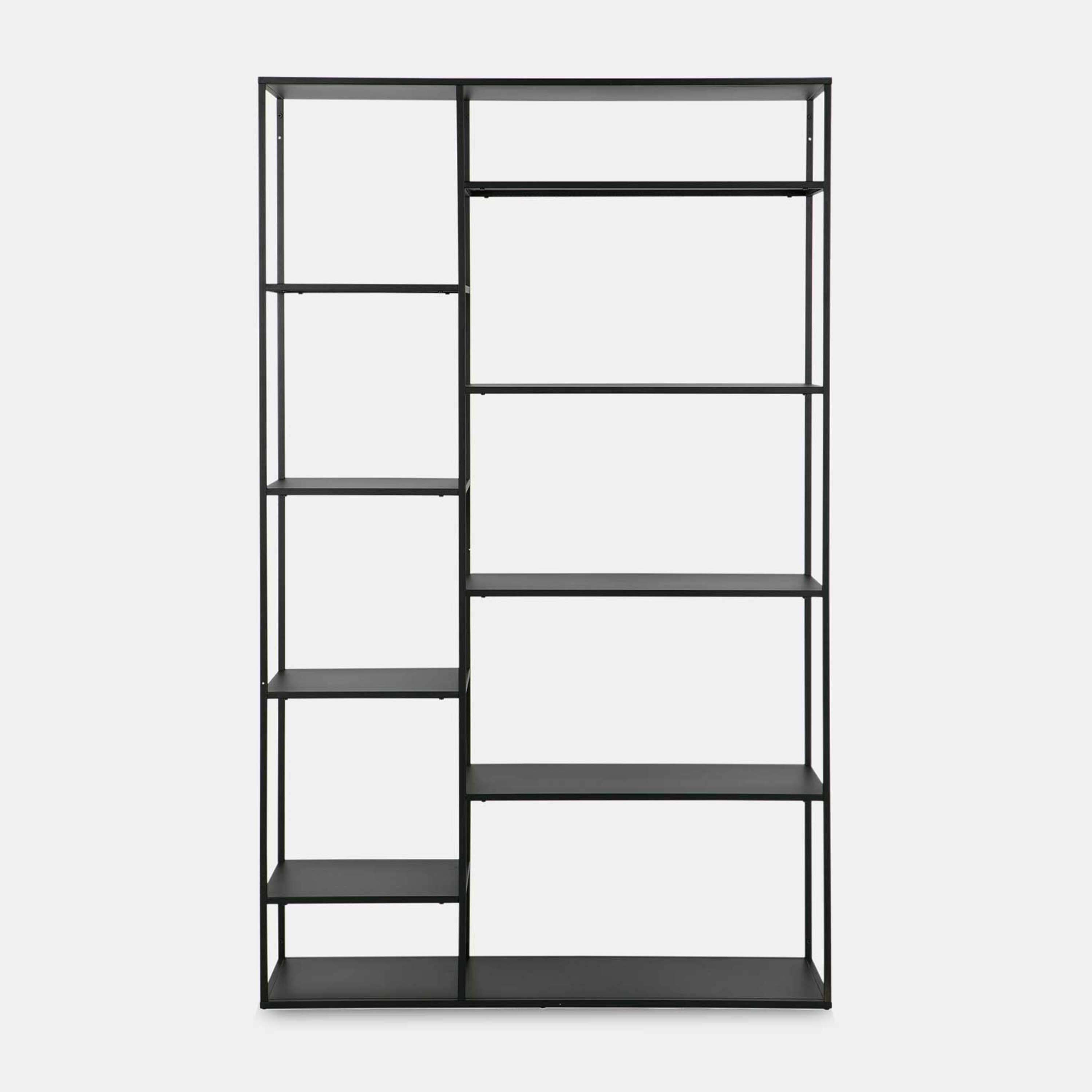 Black metal shelving unit - room divider shelves - Tallie by housecosy - image 1