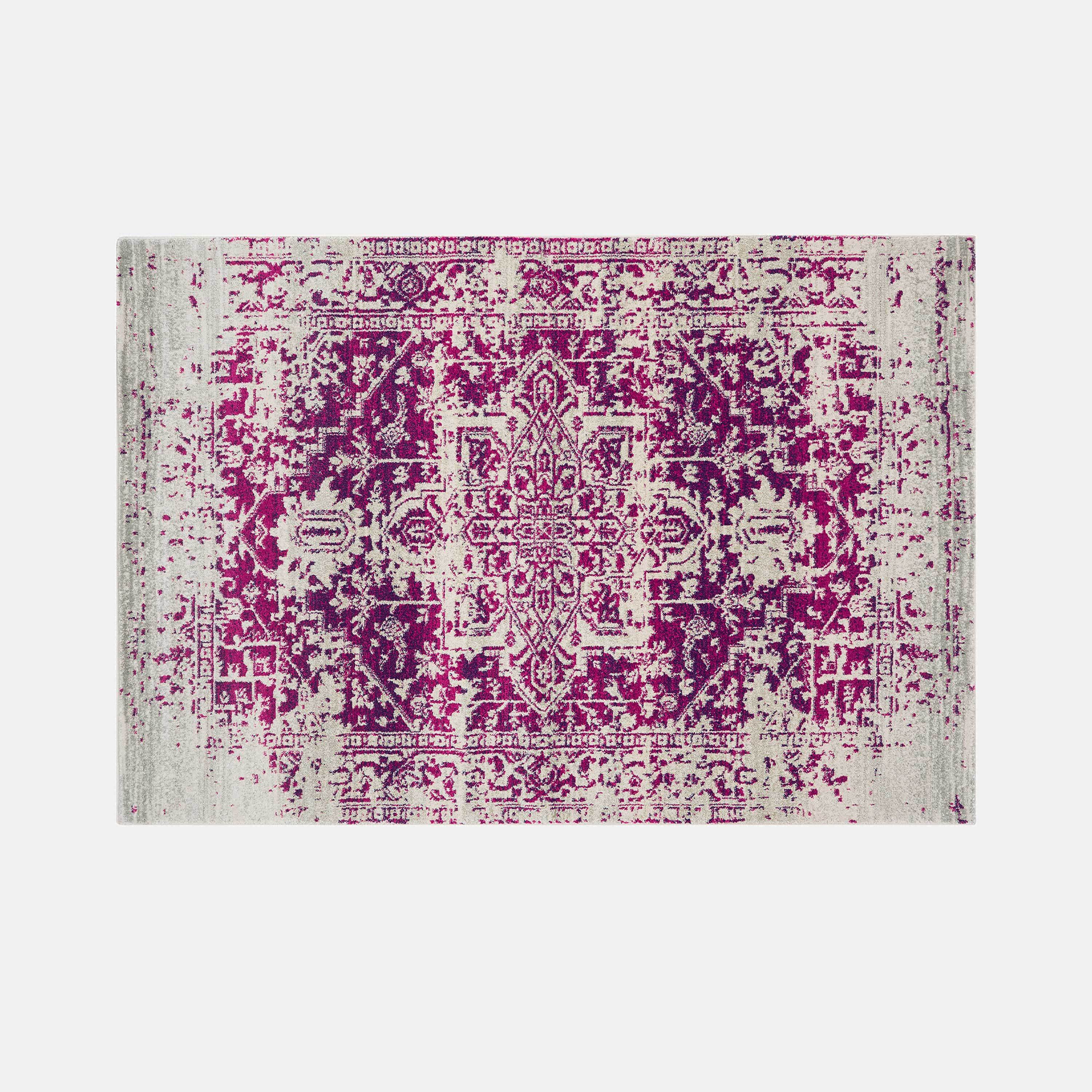 Fuschia pink rug - extra large boho rug in traditional rug style - SANTANA by housecosy - image 1