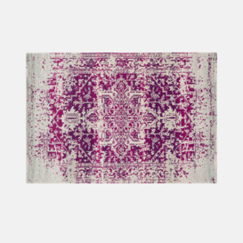 Fuschia pink rug - extra large boho rug in traditional rug style - SANTANA by housecosy