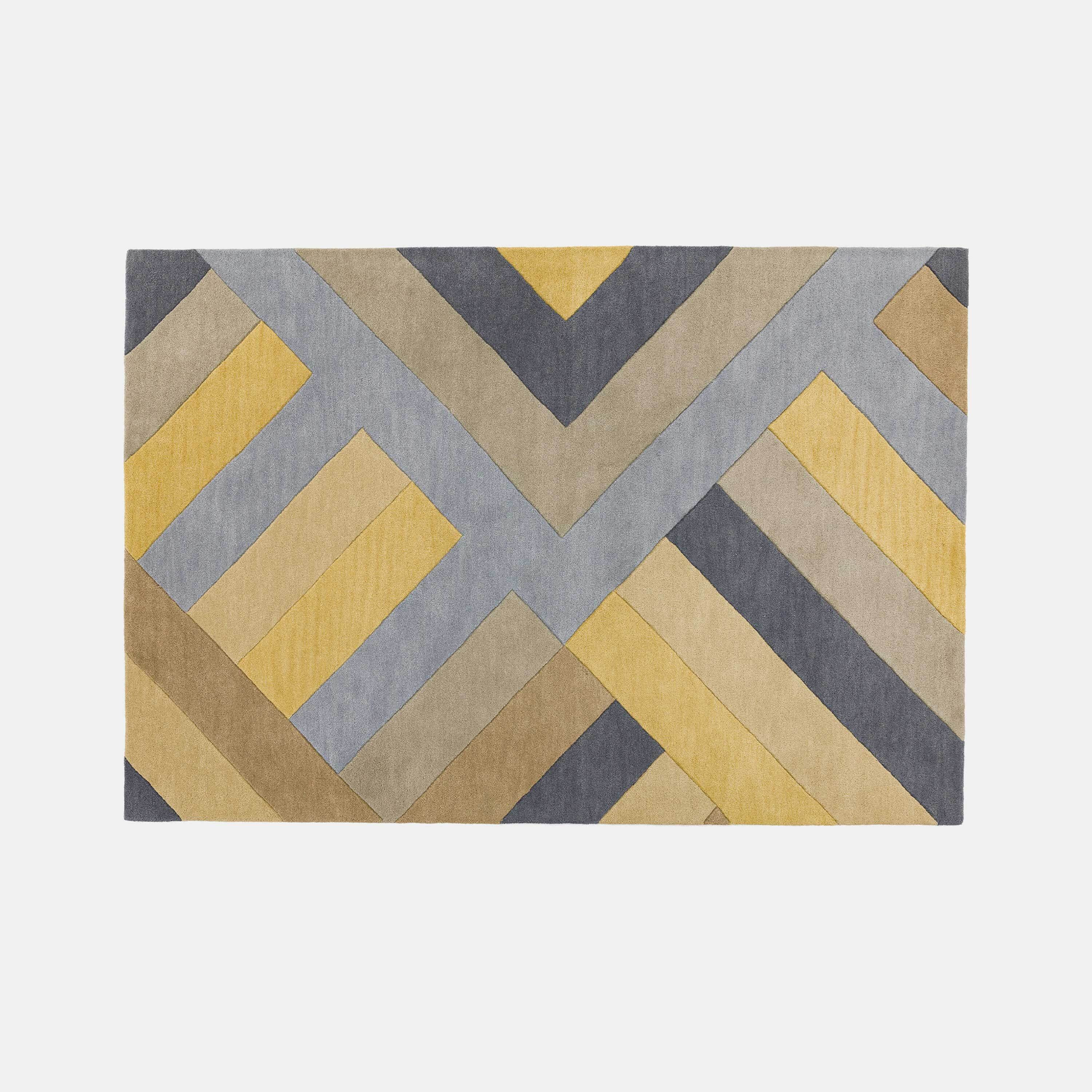 Wool rug - modern rug with striped rug design - ZIGGY by housecosy - image 1