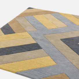 Wool rug - modern rug with striped rug design - ZIGGY by housecosy - thumbnail 2