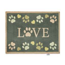 Love Paws Green Washable Doormat