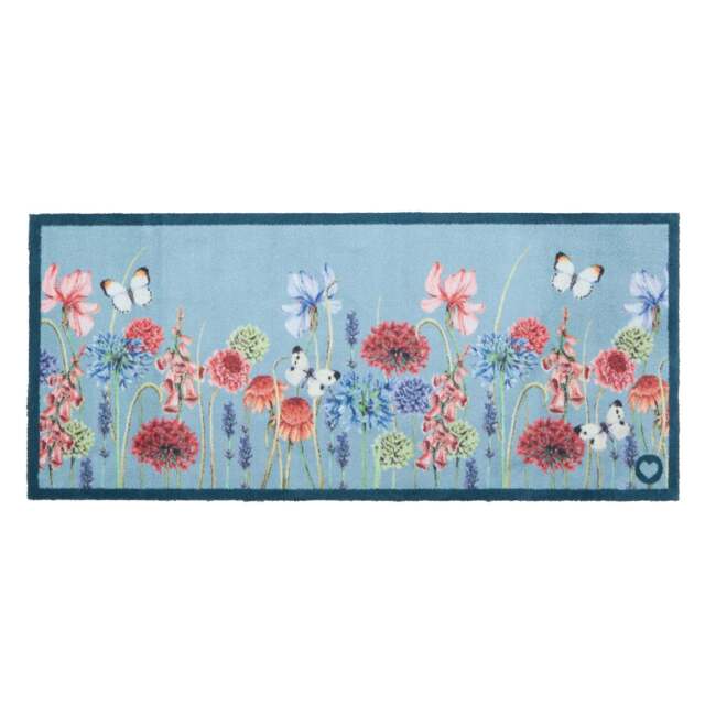 Butterfly Garden Blue Washable Runner - image 1