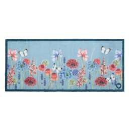 Butterfly Garden Blue Washable Runner - thumbnail 2