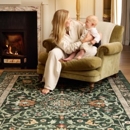 Country Paisley Green Eco-Washable Rug - thumbnail 1