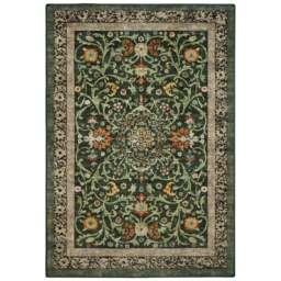 Country Paisley Green Eco-Washable Rug - thumbnail 2