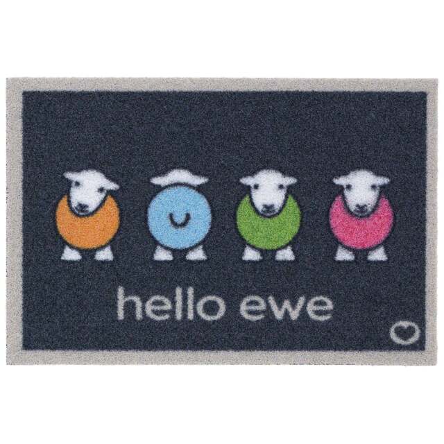 Hello Ewe Outdoor Doormat - image 1