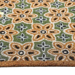 Sage Green Woodblock Coir Doormat - thumbnail 3