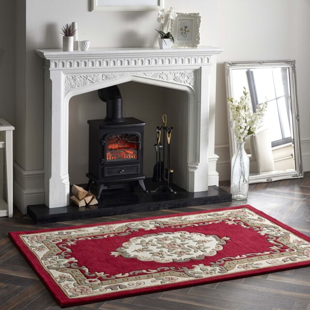 Shensi Aubusson Rug in Wine - image 1