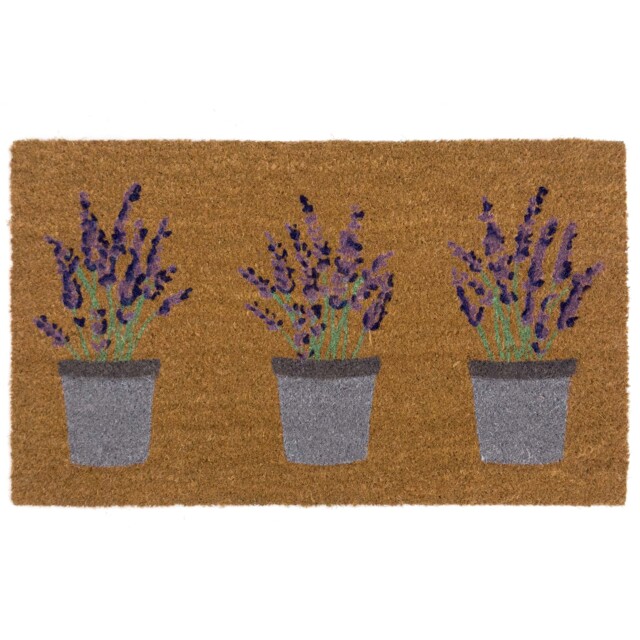 Printed Coir Lavender Doormat - image 1