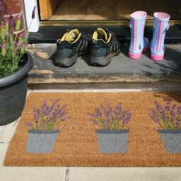 Printed Coir Lavender Doormat