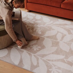 Eden Leaves Natural Eco-Washable Rug - thumbnail 3