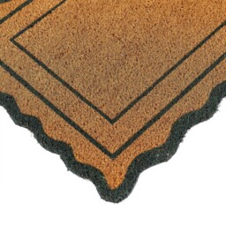 Green Scallop Border Coir Doormat - thumbnail 4