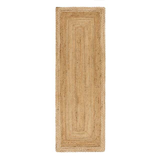 Jute Border Runner Natural White - image 1