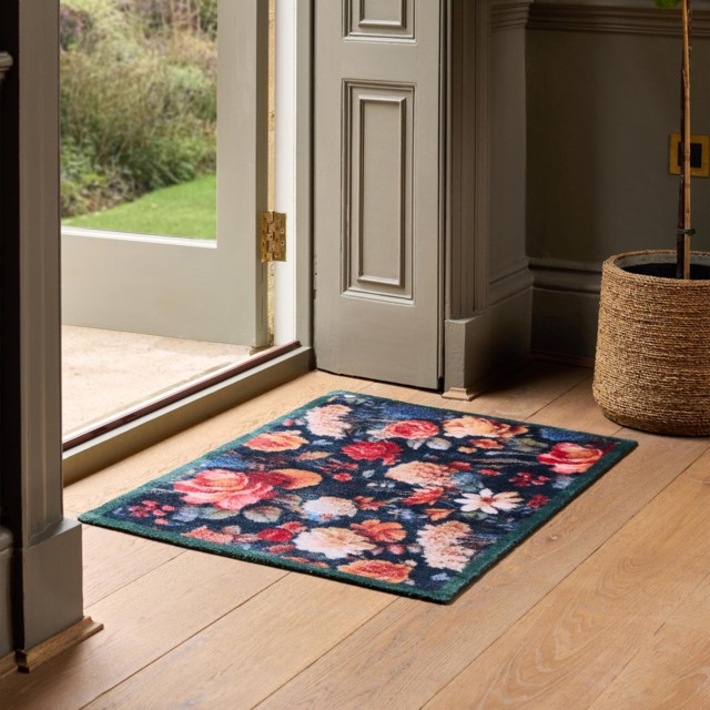 Midnight Blooms Washable Doormat - image 1
