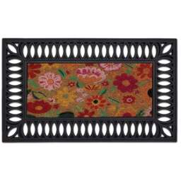 Coir Insert Bright Blooms Doormat - thumbnail 3