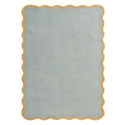Scalloped Elsie Rug Duck Egg/Ochre
