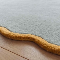 Scalloped Elsie Rug Duck Egg/Ochre - thumbnail 5