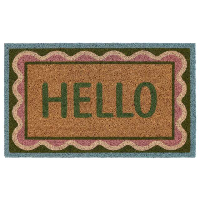 Hello Scallop Coir Doormat - image 1