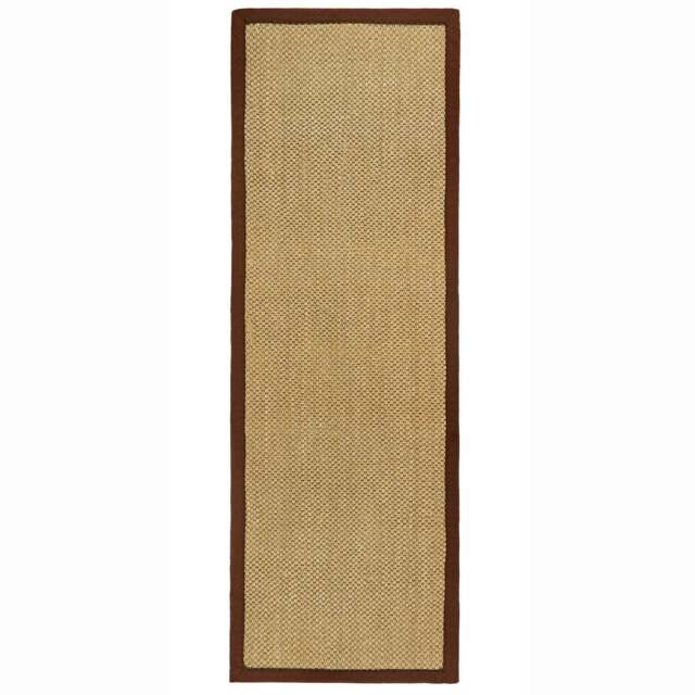 Sisal Natural with Dark Brown Border Runner - image 1