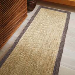 Jute Border Runner Grey