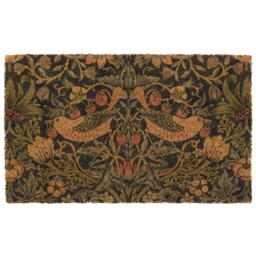 Morris & Co. Strawberry Thief Navy Coir Doormat - thumbnail 1