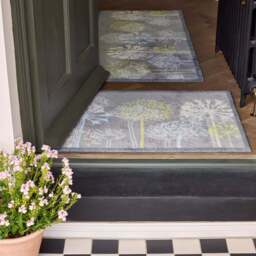 Nature 17 Dandelions Grey Doormat