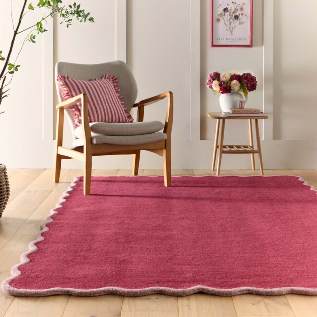 Scalloped Elsie Rug Coral/Lilac - image 1