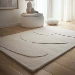 Sculptured Wool Rug Pebble Oatmeal - thumbnail 1